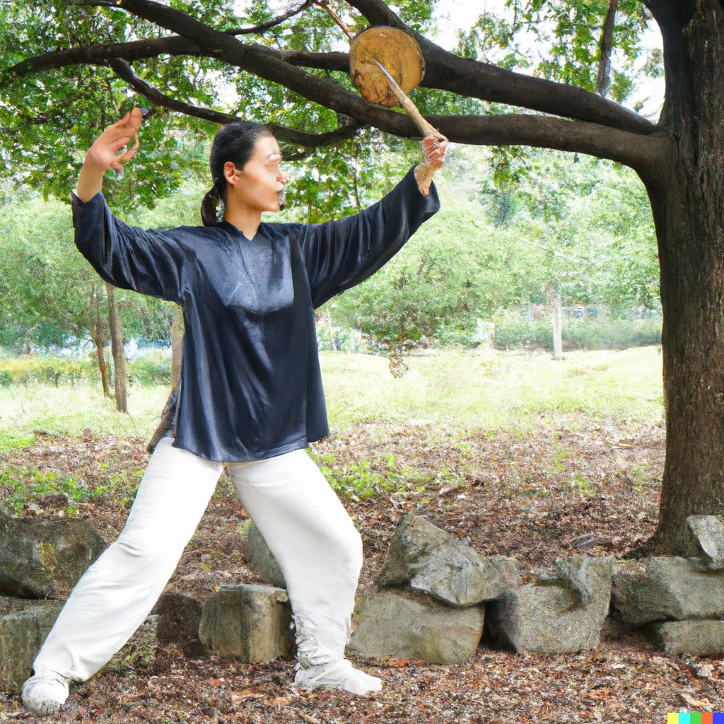 Une femme qui pratique le Qi Gong
